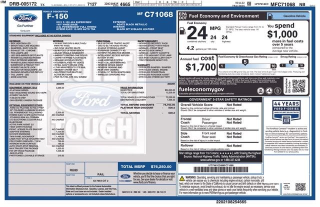 2021 Ford F-150 Platinum