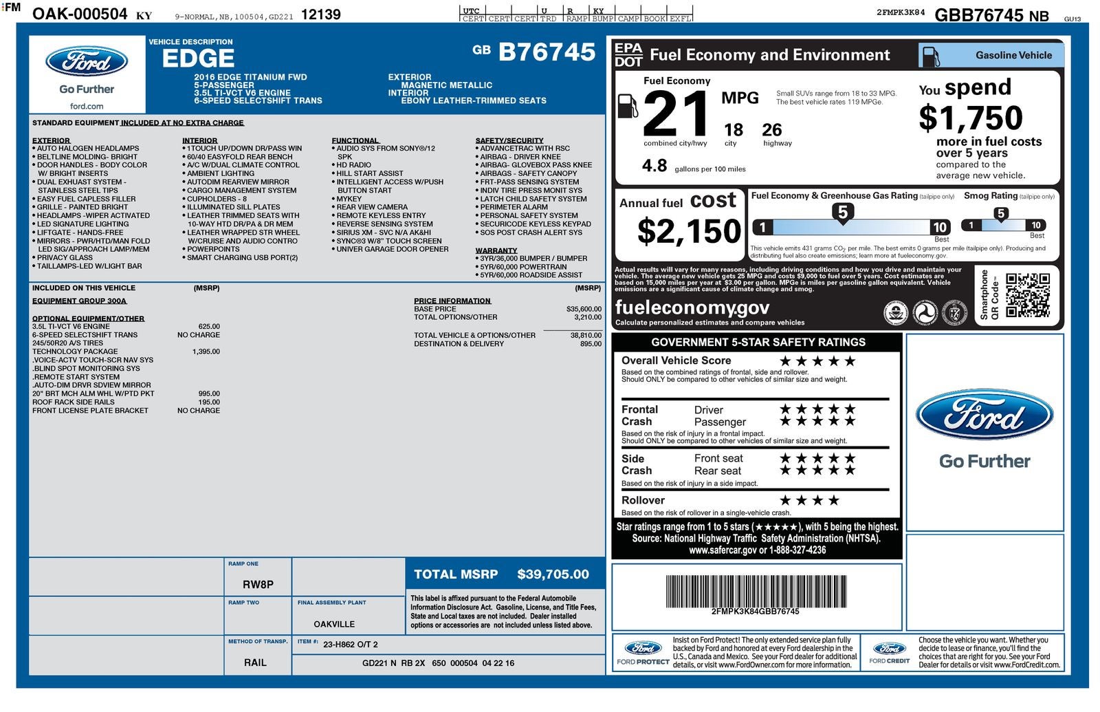 2016 Ford Edge Titanium