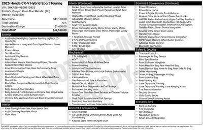 2025 Honda CR-V Hybrid Sport Touring
