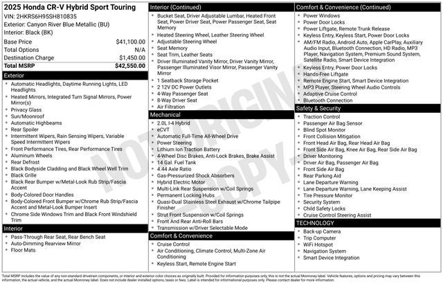 2025 Honda CR-V Hybrid Sport Touring