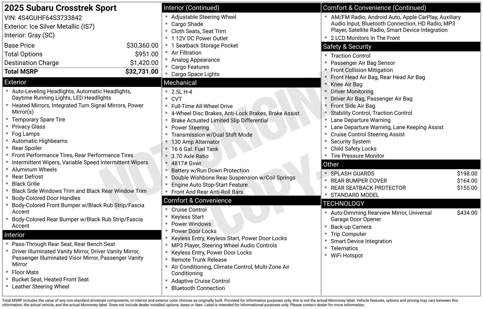 2025 Subaru Crosstrek Sport