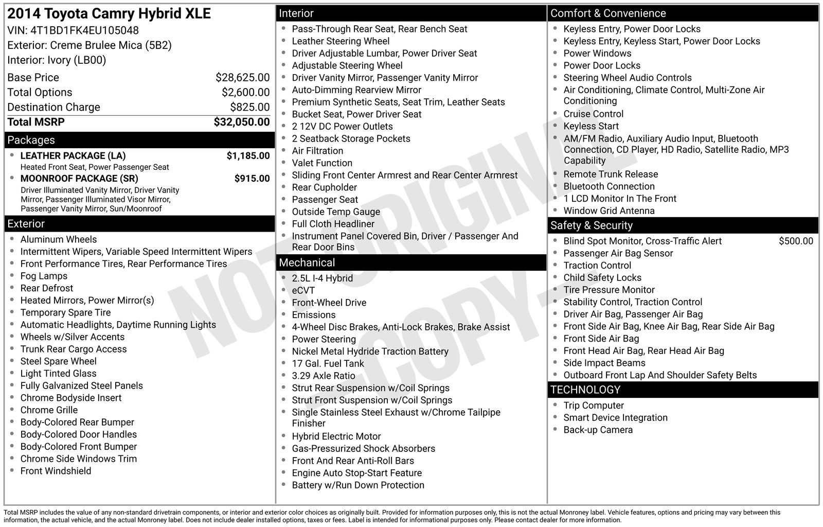 2014 Toyota Camry Hybrid XLE