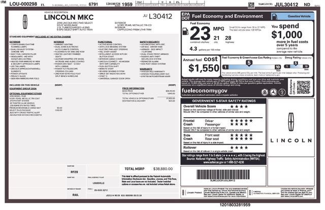 2018 Lincoln MKC Select