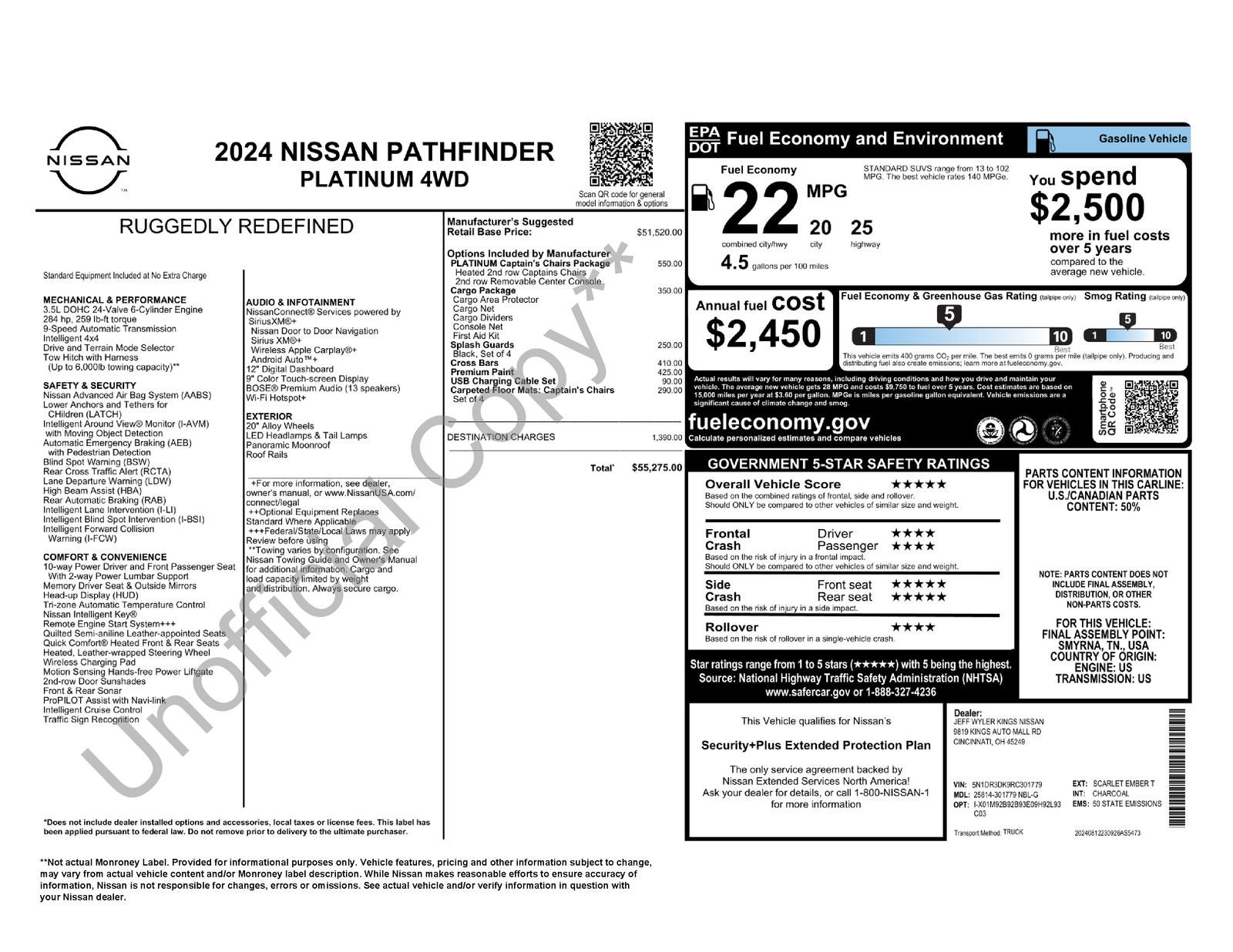 2024 Nissan Pathfinder Platinum