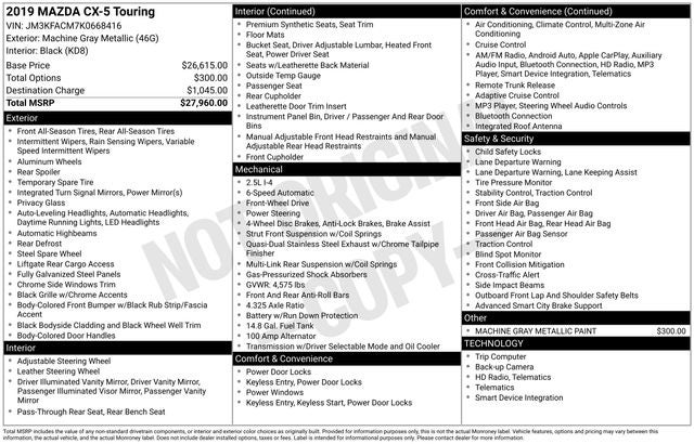 2019 Mazda Mazda CX-5 Touring