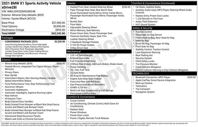 2021 BMW X1 xDrive28i