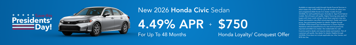 New 2026 Honda Civic Sedan