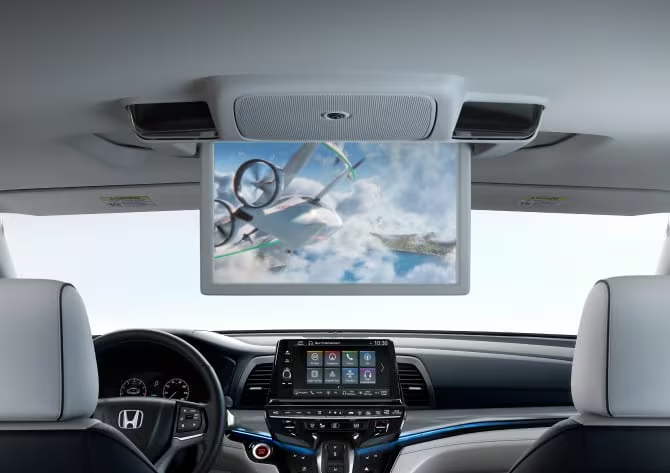 2026 Honda Odyssey rear entertainment system 12.8-inch HDMI screen family road trip