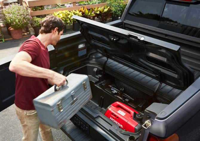 2026 Honda Ridgeline exterior bed cargo in-bed trunk