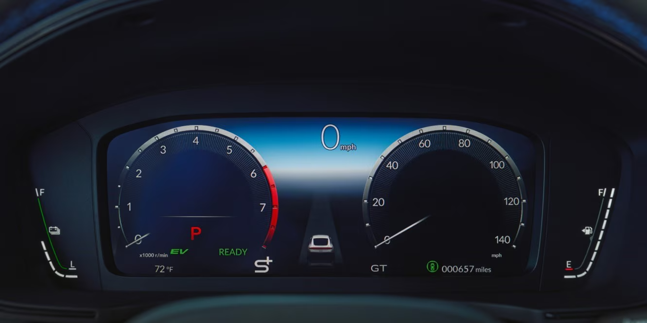 2026 Honda Prelude Hybrid 10.2-inch digital instrument cluster